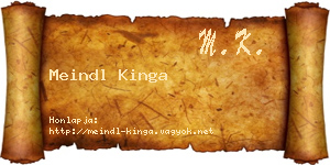 Meindl Kinga névjegykártya